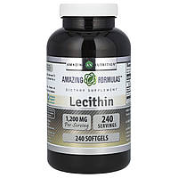 Amazing Nutrition, Лецитин, 1200 мг, 240 м'яких таблеток