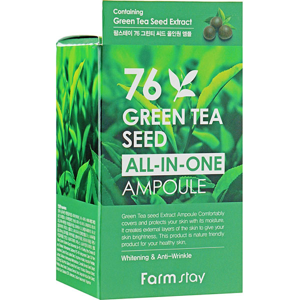 Сироватка багатофункціональна з екстрактом зеленого чаю FarmStay 76 Green Tea Seed All-In-One Ampoule, 250 мл