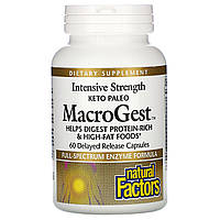 Суміш ферментів Natural Factors (Keto Paleo MacroGest) 60 капсул