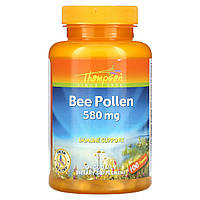 Бджолиний пилок, Bee Pollen, Thompson, 580 мг, 100 капсул