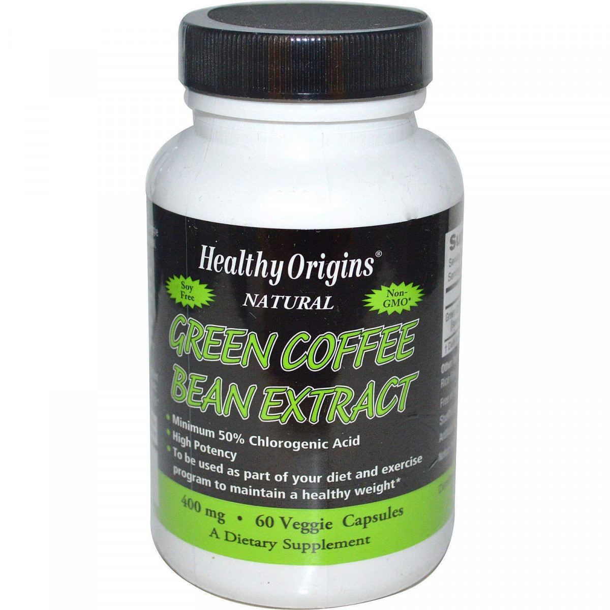 Зелена кава екстракт бобів Healthy Origins (Green Coffee) 400 мг 60 капсул