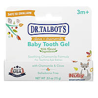 Dr. Talbot's, Дитячий зубний гель, гвоздика + ромашка, 3 місяці +, 0,53 унції (15 г)