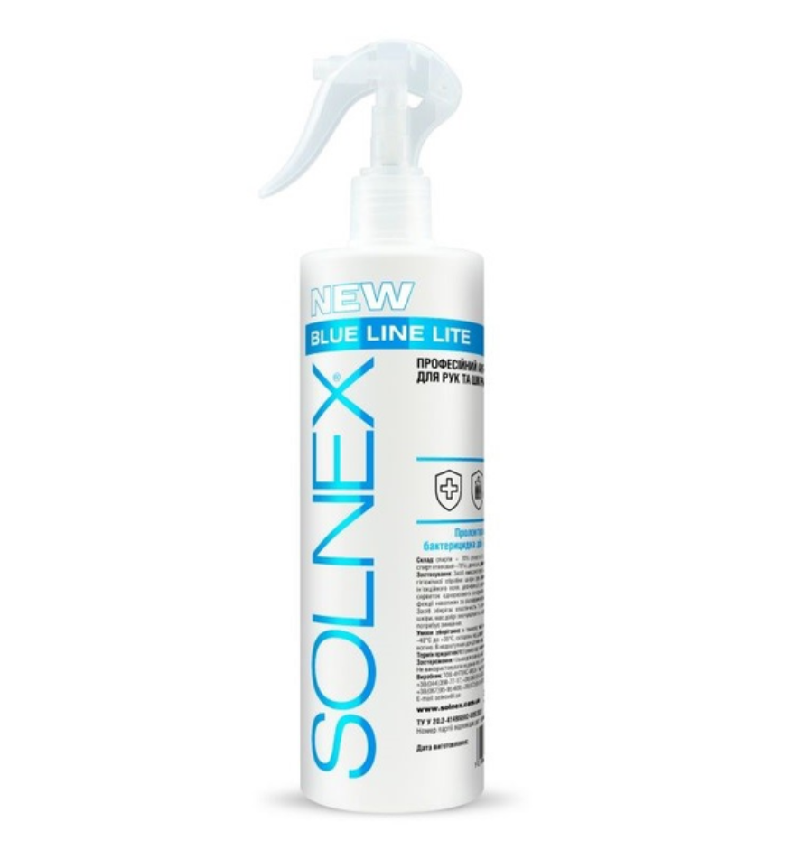 Засіб дезинфікуючий Solnex Blue Line Lite 250 мл з тригером