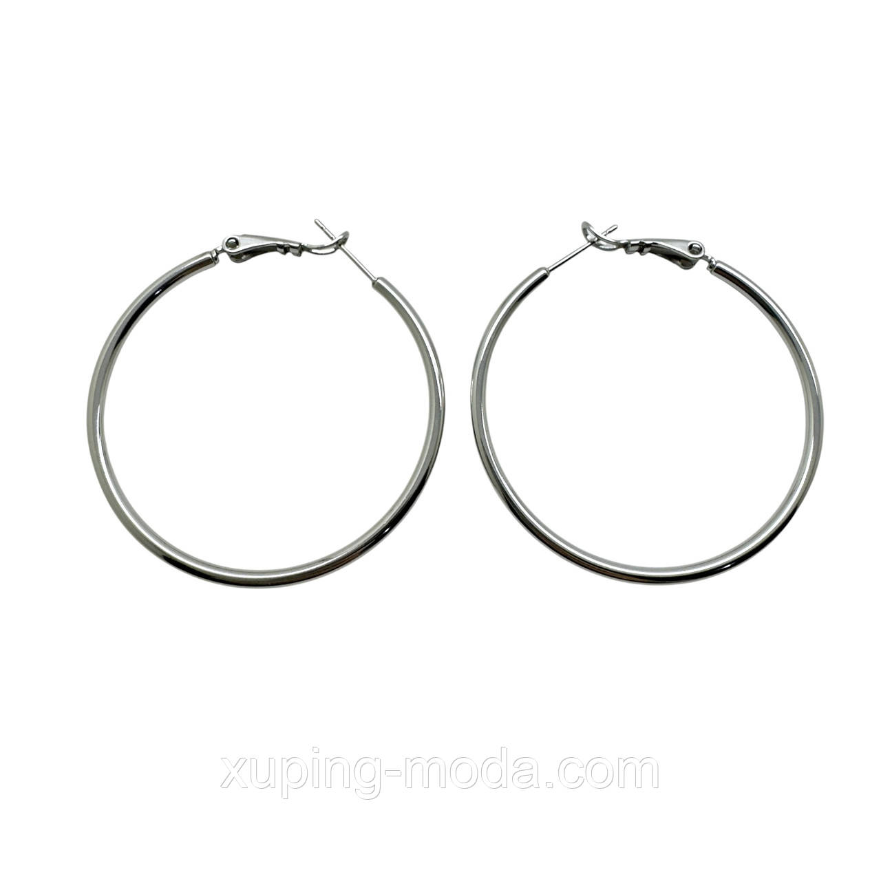 Сережки ксюпінг. 30 мм. Родій, фото 1