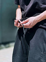 Літні чоловічі спортивні шорти Stone Island Black Чоловічі шорти Чорні Стон Айленд 100% бавовна із кишенями літо, фото 6