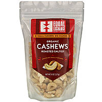 Органічні смажені солоні кешью, Organic Roasted Salted Cashews, Equal Exchange, 227 г