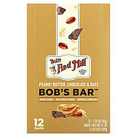 Арахісова олія з шоколадом і вівсом, Bob's Red Mill, 12 батончиків, 1,76 унції 50 г кожен