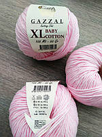 Пряжа Gazzal Baby Cotton XL 3411 ніжно-рожевий