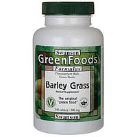 Трави ячменю, Barley Grass, Swanson, 500 мг, 240 таблеток