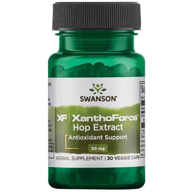 Екстракт хмелю XanthoForce, XanthoForce Hop Extract, Swanson, 50 мг 30 капсул