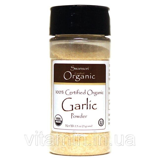 100% сертифікований органічний часниковий порошок, 100% Certified Organic Garlic Powder, Swanson, 91 г