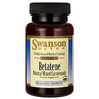 Бетатен натуральні змішані каротиноїди, Betatene Natural Mixed Carotenoids, Swanson, 60 капсул