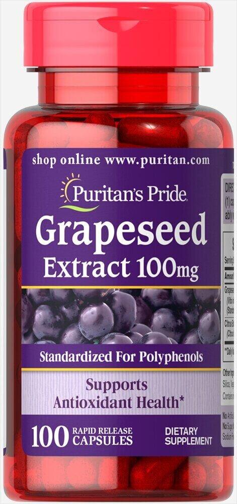 Екстракт виноградних кісточок Puritan's Pride (Grapeseed Extract) 100 мг 100 капсул
