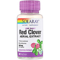 Екстракт червоної конюшини, Red Clover PhytoEstrogen One Daily, Solaray, 500 мг, 30 вегетаріанських капсул