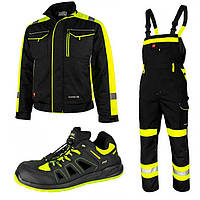 Костюм робочий спецодяг куртка, напівкомбінезон та сандалі, комплект уніформи роба чоловіча, спецівка польша