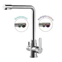 Змішувач для кухні на дві води нержавіюча сталь ОСМОС змішувачі для кухні з фільтром F4352-5