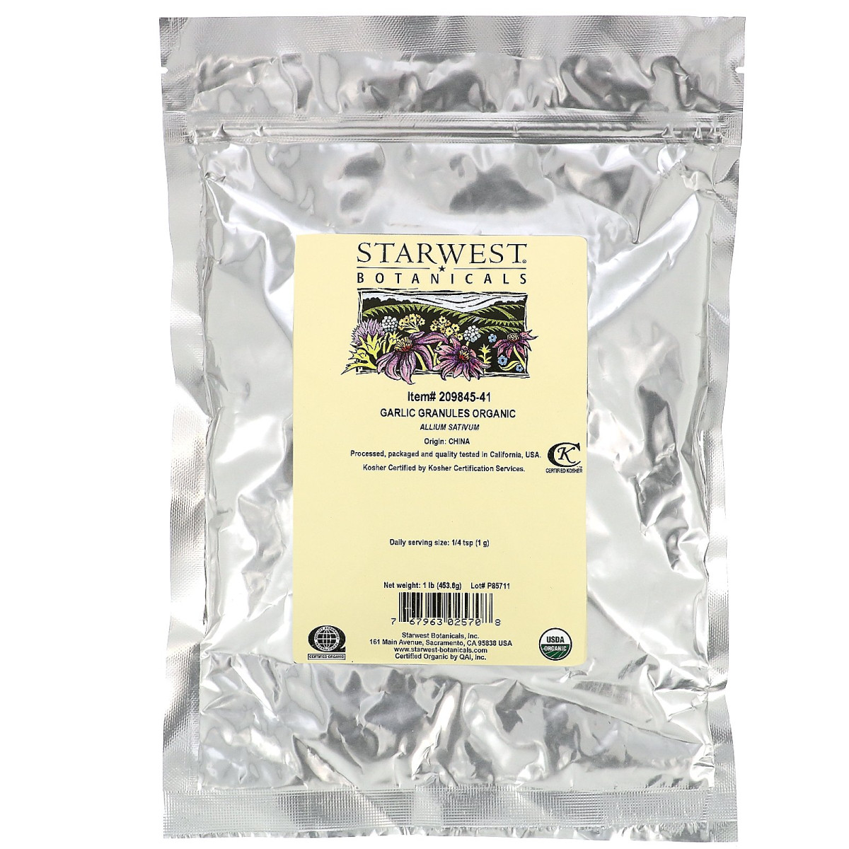 Гранули натурального часнику, Starwest Botanicals, 1 фунт