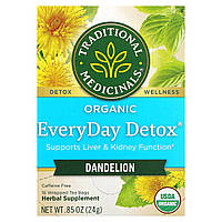 Чай детокс на кожен день без кофеїну Traditional Medicinals (EveryDay Detox Tea) 16 пакетиків 24 г
