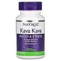 Кава-кава, Kava Kava, Natrol, 200 мг, 30 капсул
