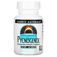 Пікногенол, Pycnogenol, Source Naturals, 100 мг, 60 таблеток