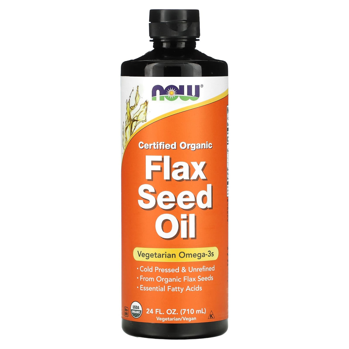 Органічна лляна олія Now Foods (Flax Seed Oil) 710 мл