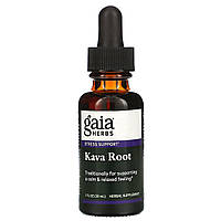 Корінь кава-кави, екстракт трав, Gaia Herbs, 1 рідка унція (30 мл)