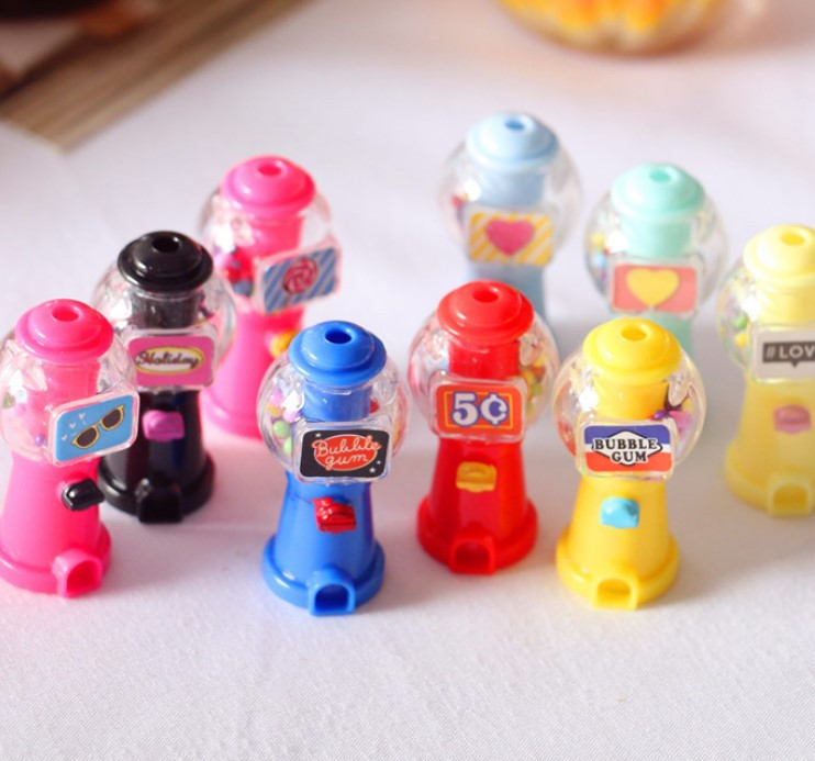 Мініатюрний апарат з цукерками 3*1.8 см Жовтий, фото 1