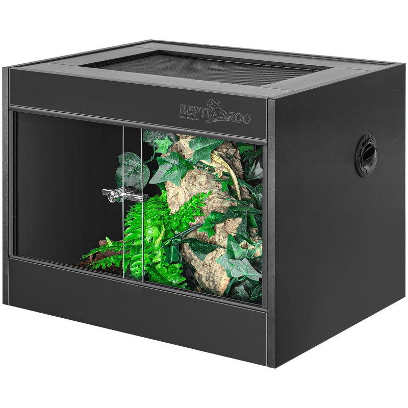 Тераріум з ПВХ Repti-Zoo Terrarium PVC 60x45x45 см (CN604545PN) скляними дверцятами для рептилій і амфібій, фото 1