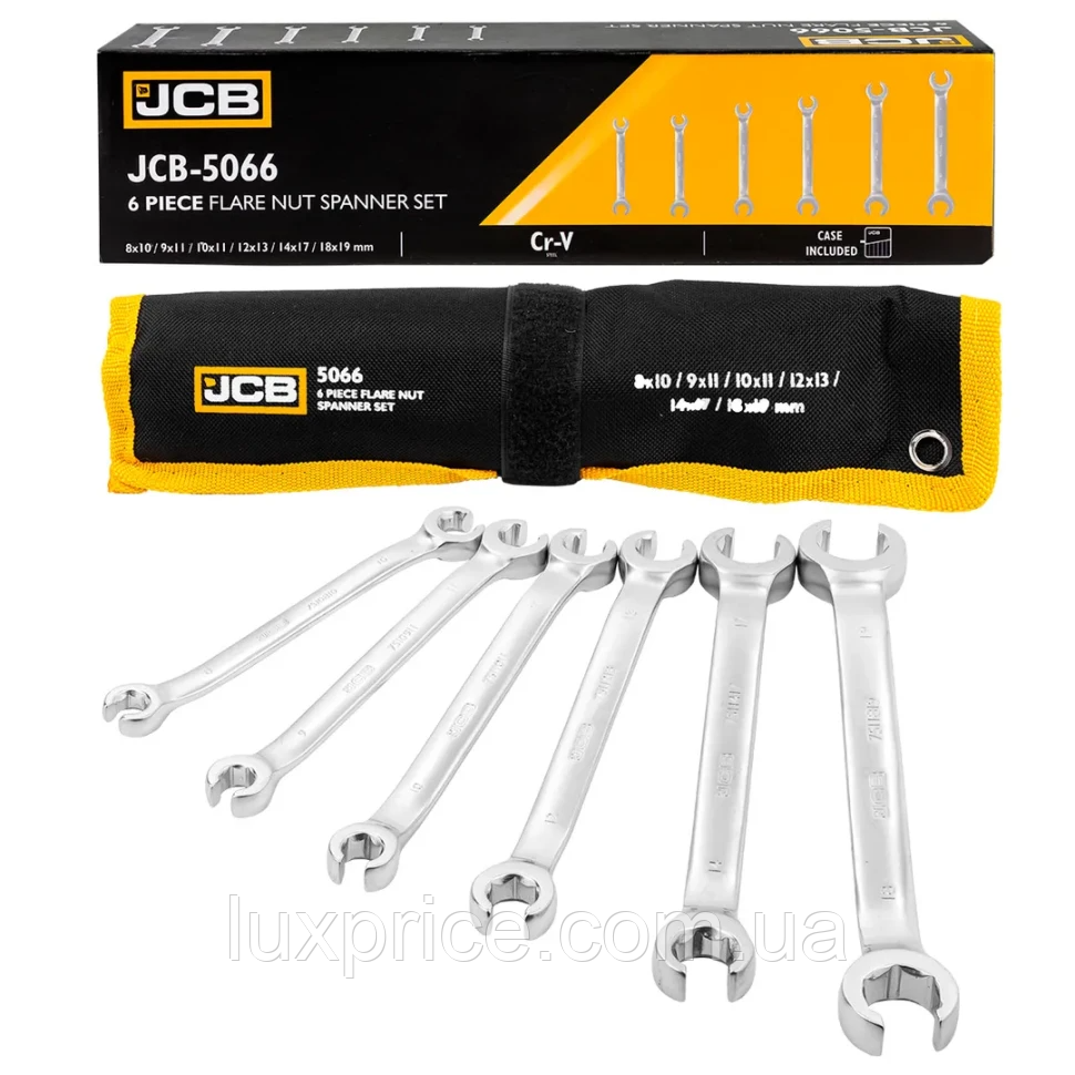 Набір розрізних ключів в чохлі 6 од. JCB Tools JCB-5066 Luxprice