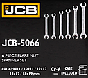 Набір розрізних ключів в чохлі 6 од. JCB Tools JCB-5066 Luxprice, фото 4