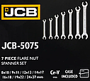 Набір розрізних ключів в чохлі 7 од. JCB Tools JCB-5075 Luxprice, фото 4
