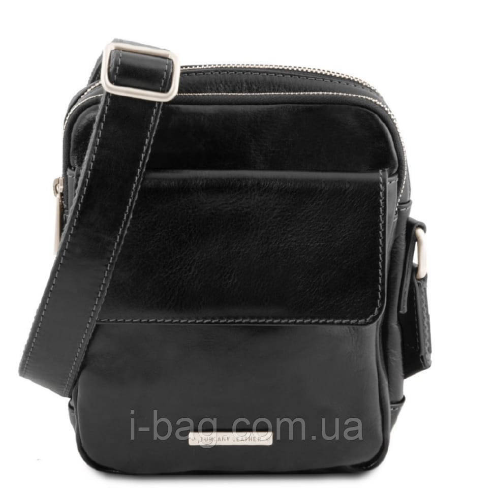 Сумка чоловіча шкіряна через плече LARRY TL141915 TUSCANY LEATHER (Чорний)
