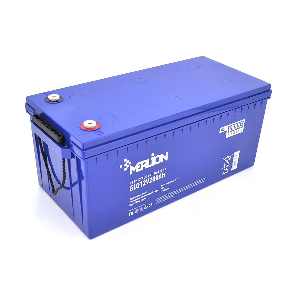 Акумуляторна батарея MERLION ORBUS GLO12V200Ah ( 522 х 240 х 219 ) BLUE Q1/18, фото 1