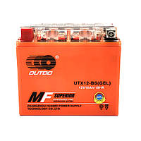 Мотоакумулятор OUTDO (Maxion) UTX12-BS GEL, 12V 10Ah (150 х 87 х 130), Orange, Q6