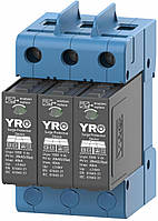 Фотогальванічний захист від перенапруги постійного струму YRSP-D2 DC SPD 3P 20-40KA 1000Vdc T2 триполюсний