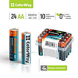 Батарейка ColorWay Alkaline Power AA/LR06 Plactic Box 24шт Батарейка DS, фото 2
