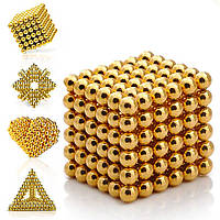 Магнітний Конструктор-головоломка Neocube , 216 кульок, Золотистий DS