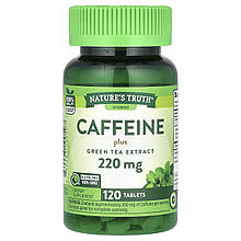 Кофеїн плюс екстракт зеленого чаю, Caffeine Plus Green Tea Extract, Nature's Truth, 220 мг, 120 таблеток