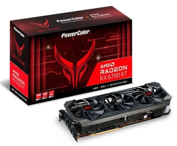 Відеокарта PowerColor AMD Radeon RX 6700 12GBD6-3DHE/OC, XT 12Gb Red Devil, фото 1