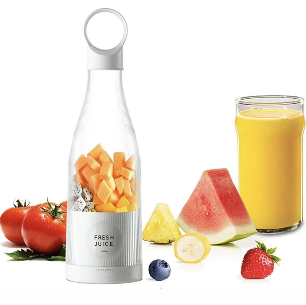 Портативний блендер-пляшка Mini Fresh Juicer 380 мл 1200 мА·год Лучшая цена