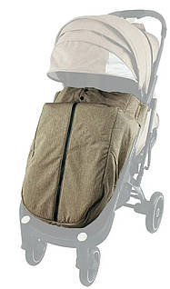 Чохол-утеплення водовідштовхувальний на блискавці для колясок yoya та аналогів накидка для ніжок Золотий 1000078