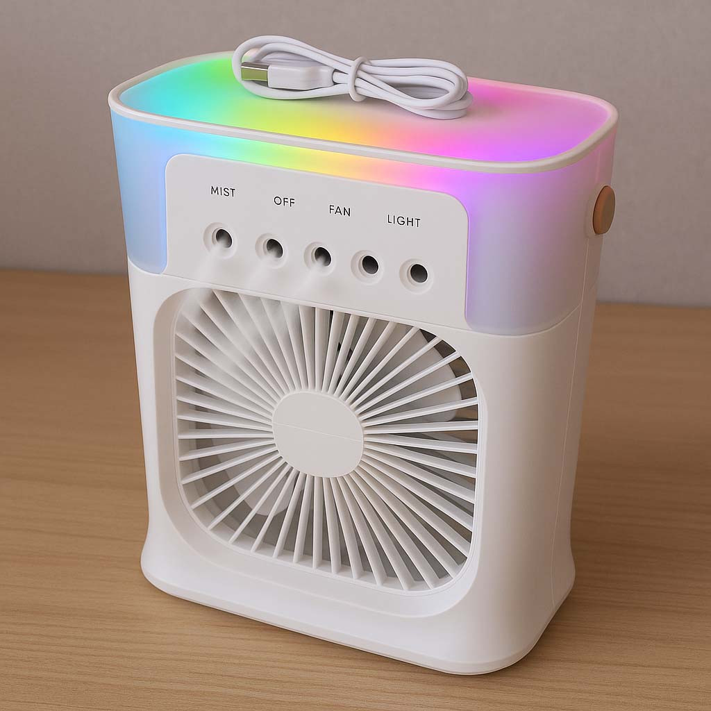 Вентилятор mini cooling fan з фукцією зволоження й ароматизатором, фото 1