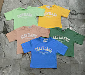 Топ-футболка "CLEVELAND" для дівчаток 5/8 років; Гурт. Туреччина