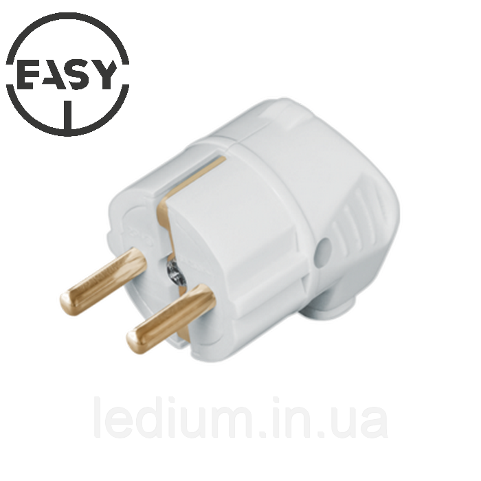 Вилка кутова із заземленням 16A PE05 Easy