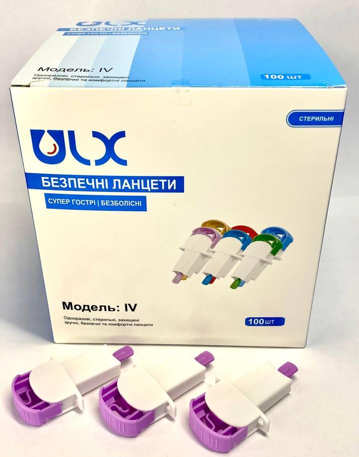 Автоматичні ланцети безпечні ULX™, Модель IV: Голка 30G | Глибина 1.5 мм | Мікро потік крові (100 шт.), фото 1