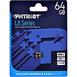 MicroSDXC (UHS-1) Patriot LX Series 64Gb class 10 (PSF64GMDC10), фото 3