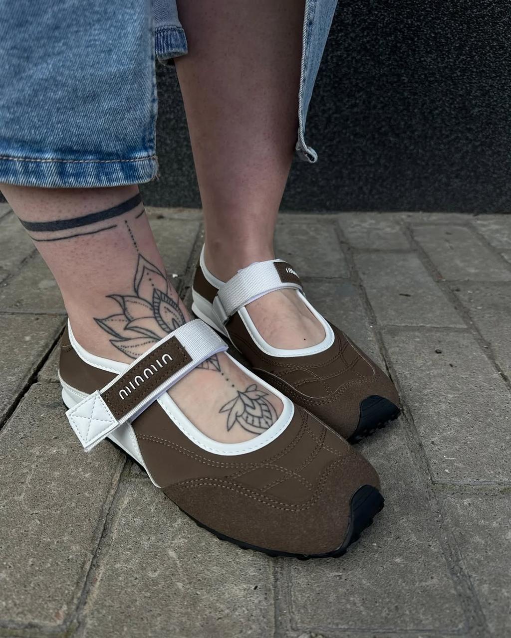 Мокасини Miu на липучці
у шоколадному кольорі, фото 1