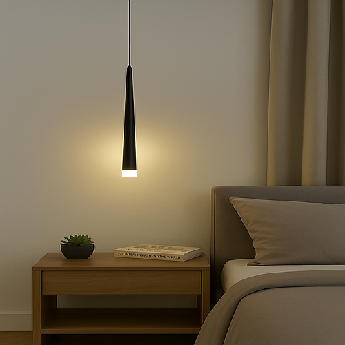 ЧорнийпідвіснийсвітлодіоднийLed-світильникувиглядіспіралі5001/1