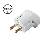 Вилка кутова із заземленням 16A PE01 Easy