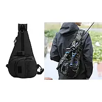 Сумка для зберігання рибальських снастей, рибальський рюкзак через плече з лямкою через плече 39x23x15 см